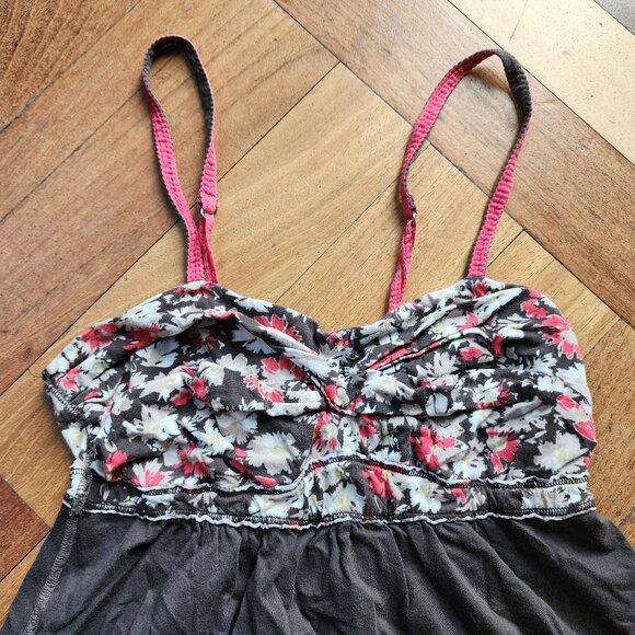 Abercrombie & Fitch Vintage Brown/Pink Floral Tank Top Size Medium - Picture 5 of 16